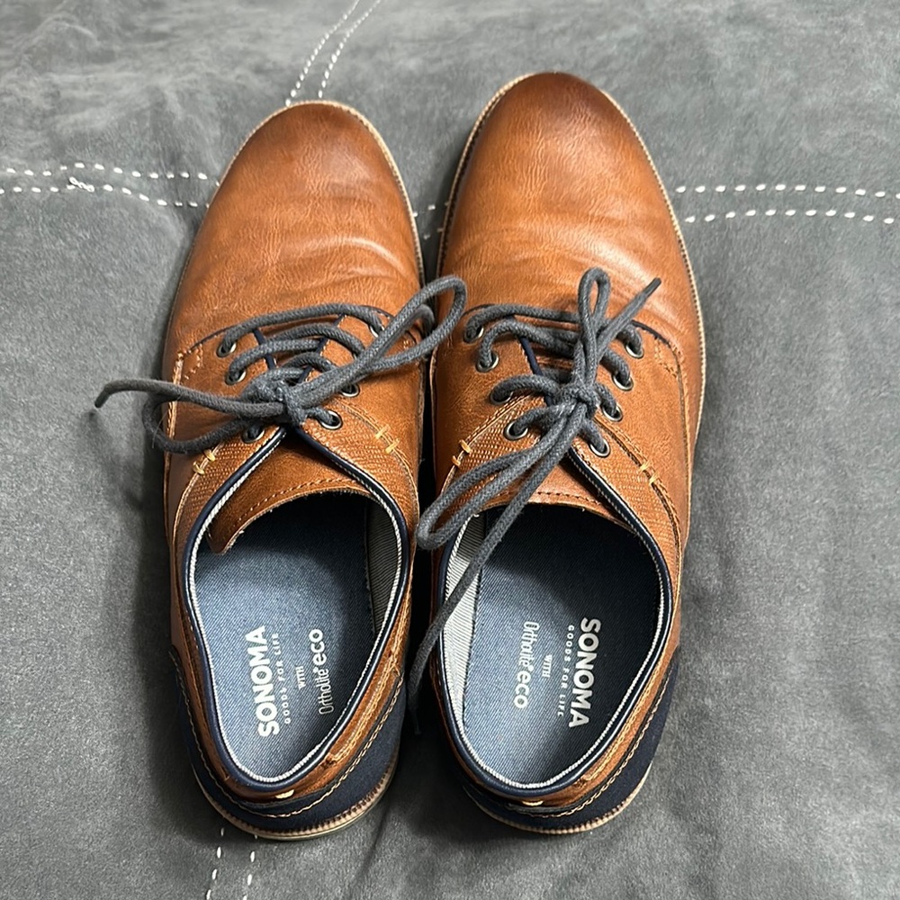 Sonoma Brown Leather Oxfords